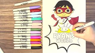 🎈🌎 Ryan's World: Speed Coloring Adventure! | Exciting Toy Review Art Journey 🎨✨