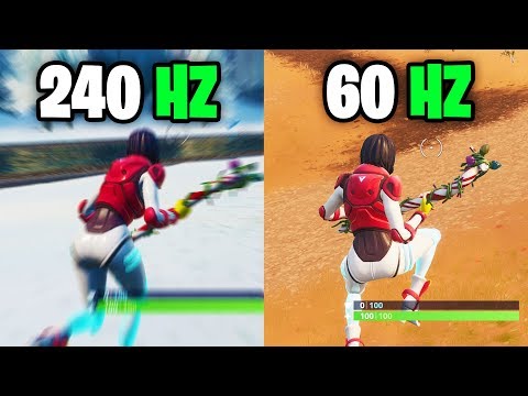 This is what a 240hz monitor feels like - Fortnite Refresh rate Comparison 60 vs 144 vs 240 FPS/hz