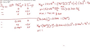 Equilibrium - Solubility Calculation Involving Common Ion Effect