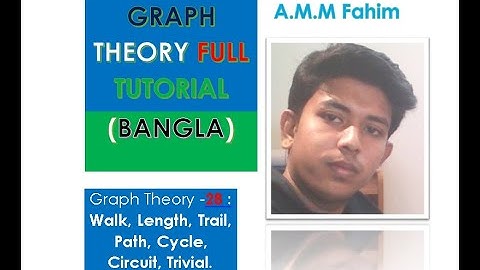 Graph Theory -28: Definition of Walk,Length, Trail, Path, Cycle, Circuit, Trivial. ( Bangla )