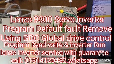 Lenze Inverter 9300 Servo, default setting, fault remove, program Read-write Using GDC, inverter run