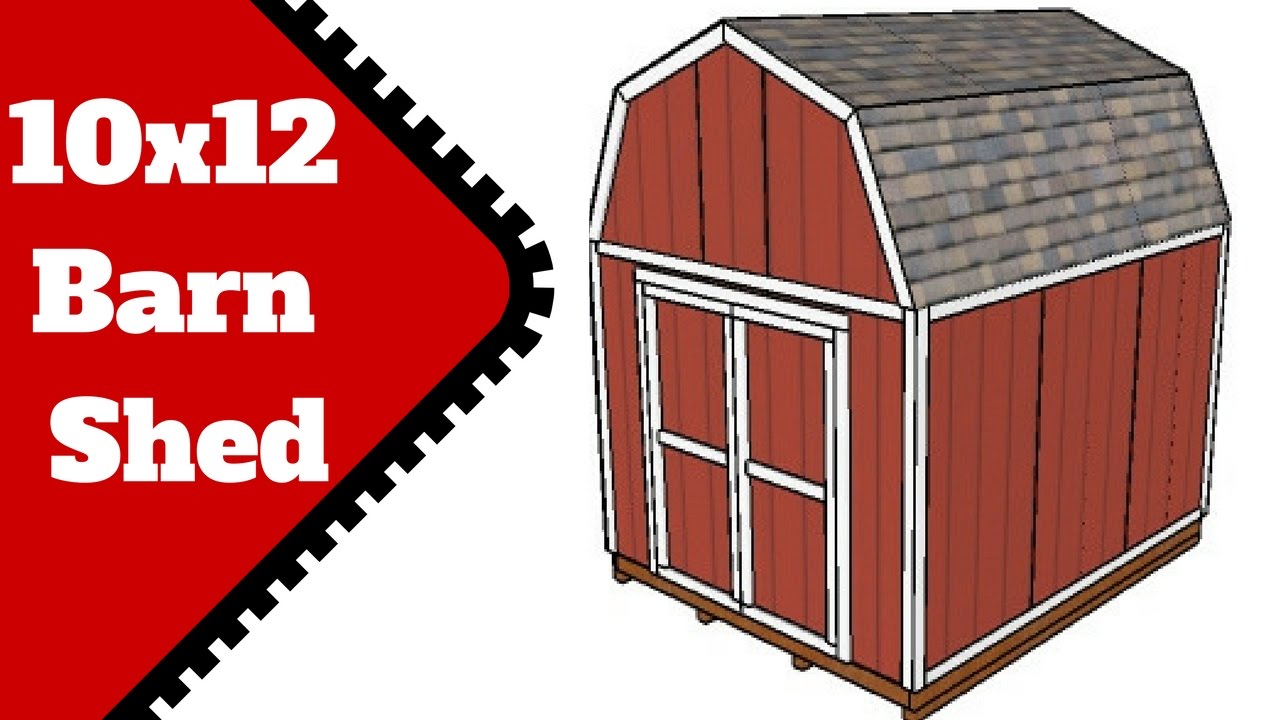 10x12 barn shed plans - youtube