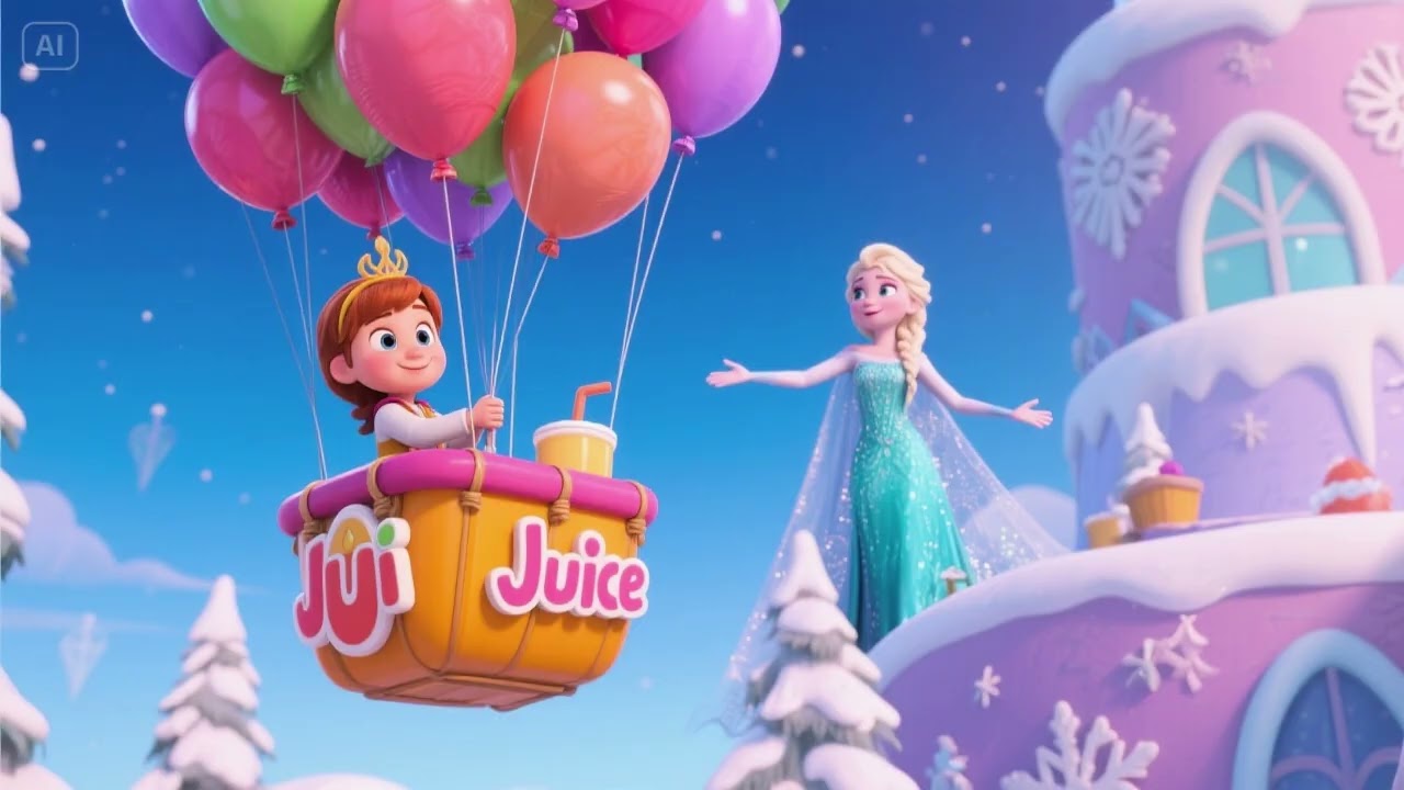 🎈🍹❄️ Elsa’s Juice Balloon Ride 4 | Fun Frozen Song for Kids