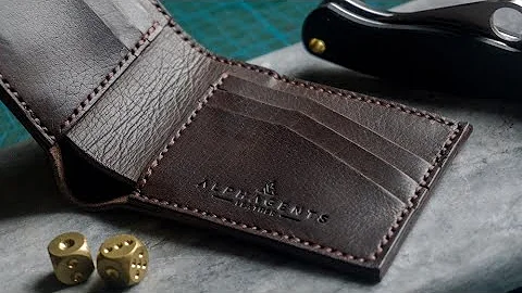 Making a Handmade Classic Leather Bifold Wallet - Semi  ASMR