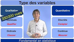 Cours de Statistique - Types des Variables : tout ce qu'il faut savoir
