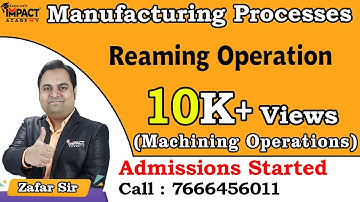 Reaming Operation | Machining Operations | Manufacturing Processes #engineering #gateexam #2026