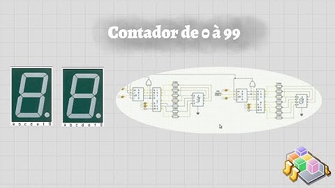 Simulação KTechLab: Contador de 0 à 99 (DISPLAY 7 SEGMENTOS)