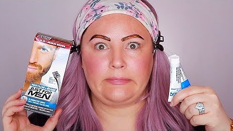 EYEBROW HACK | DIY BROW TINTING AT HOME TUTORIAL USING JUST FOR MEN BEARD  DYE | GLAMBYANGELIC