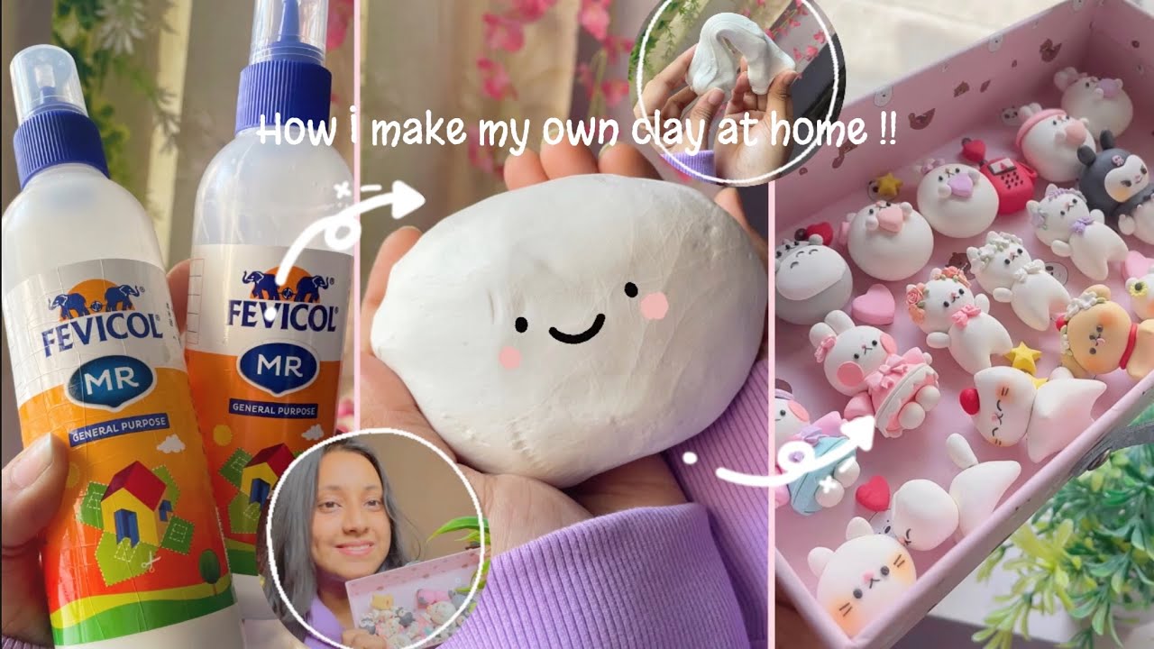 DIY Air Dry Clay / How to make Foam Clay / DIY Light Weight-Bouncy