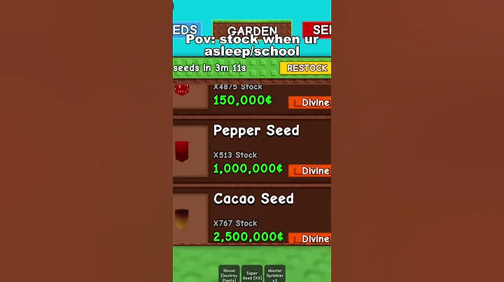 POV: Grow a garden stock while you're at school or asleep #growagarden #roblox