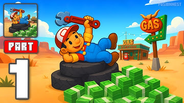 Gas Station: Junkyard Tycoon - Gameplay Walkthrough Part 1 - Junkyard Fix Up Shop (iOS, Android)