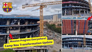 Spotify Camp Nou Construction Update | Lateral Side, North &amp; South Goal Progress