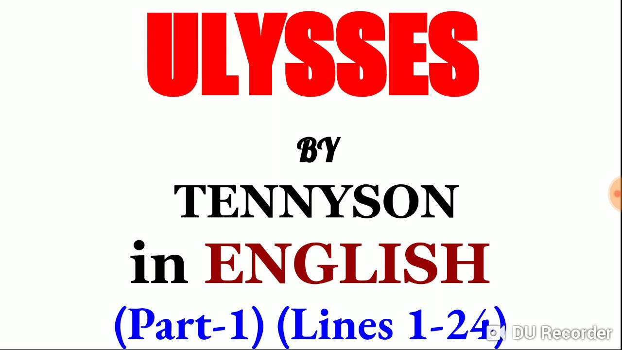 ulysses by tennyson ulysses by tennyson