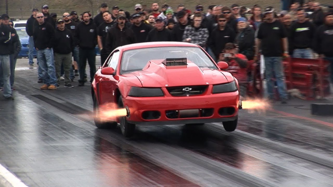 CHEVY Powered Mustang LOVES Nitrous - YouTube