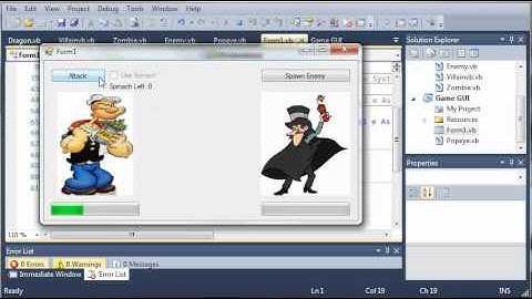 Visual Basic Tutorial - 153 - Game Part 9   Enemy Attacks Back