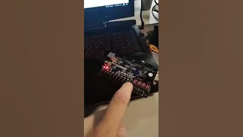 Clock divider w/ blinking led and reset option #FPGA