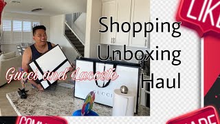 Shopping | Haul | Unboxing Gucci Ophidia GG Backpack and Lacoste