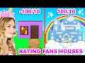 Going UNDERCOVER To RATE FANS HOUSES In Adopt Me! (Roblox)