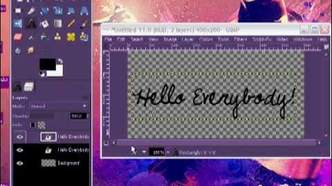 How to outline text in Gimp. (Add border to it)