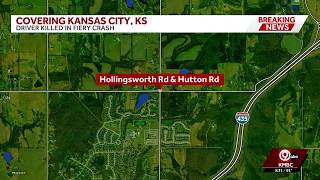 Driver killed in fiery crash in KCK early Wednesday