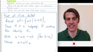 Abstract Algebra. Cosets and their properties