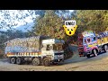 Dare To Drive Truck Driving Skills | Truck And Lorry Videos | Ghat Truck Driving | Trucks In Mud