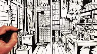 How to Draw a Room in 1-Point Perspective: Fantastic Beasts Film Set マクファーソン 検索動画7 How to Draw a Room in 1-Point Perspective: Fantastic Beasts Film Set マクファーソン 検索動画 7