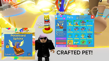 😱I CRAFTED 4 LEGENDARY GREAT SPHINXES INTO A LEGENDARY POSSESSED SPHINX IN ROBLOX CLICKER SIMULATOR!