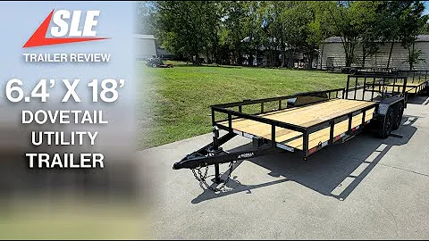 6.4x18 Powder Coated Dovetail Utility Trailer (2) 3,500lb Axles Review
