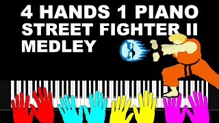 Street Fighter II Medley | 4 Hands 1 Piano *Audio*