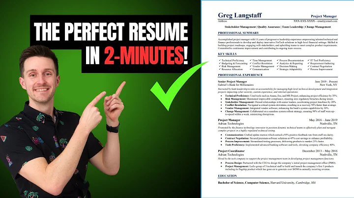 Writing the Perfect Resume in 2-Minutes (How To With Templates and Examples)