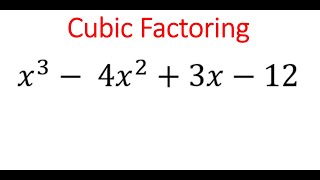 Factoring CUBIC POLYNOMIAL Using Grouping Method