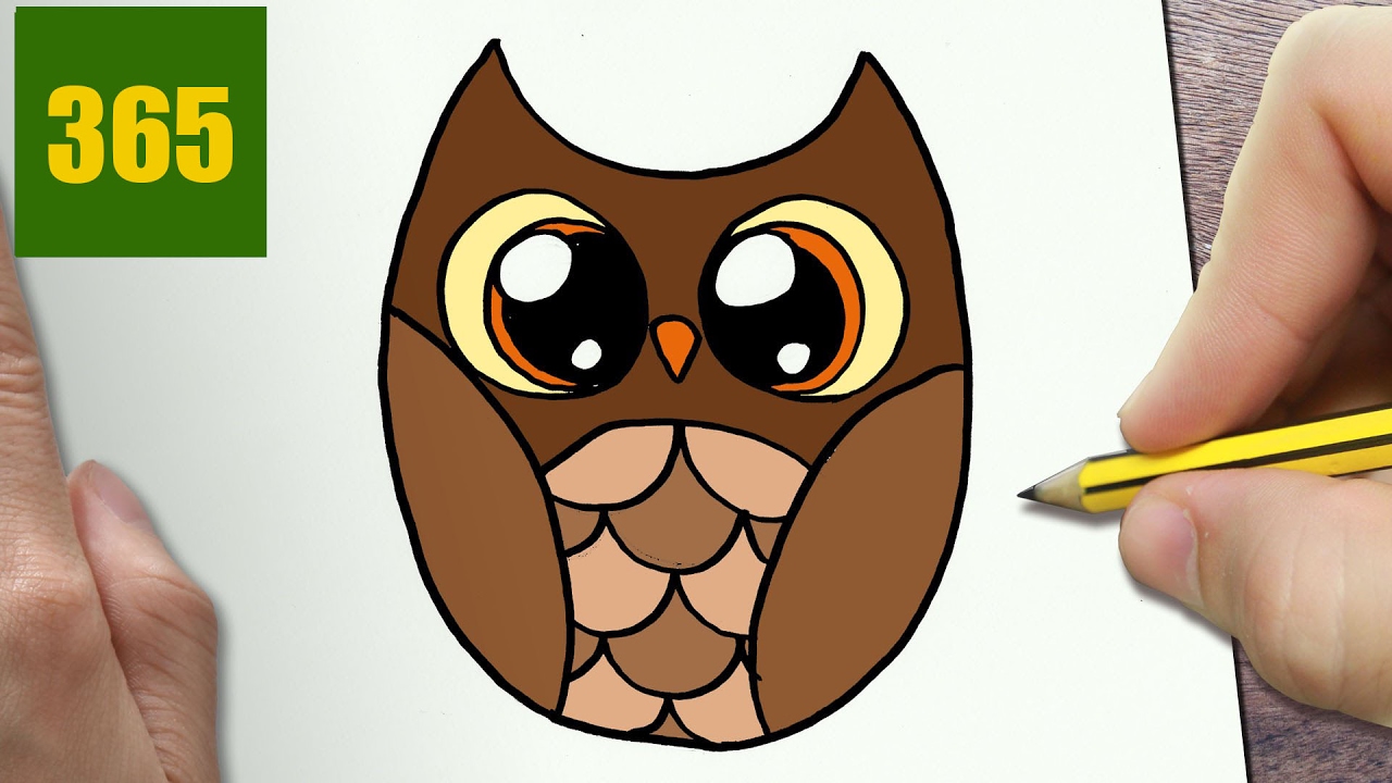 how to draw a cute baby owl