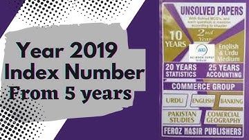 Year 2019 ~ Index Numbers ~ Business Stats ♡ For 2nd Year Commerce Shahid Jamal