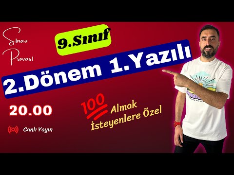 9.SINIF 2.DÖNEM 1.YAZILI FULL TEKRAR PROVASI / MEB Türkiye Geneli Ortak Edebiyat Sınavı