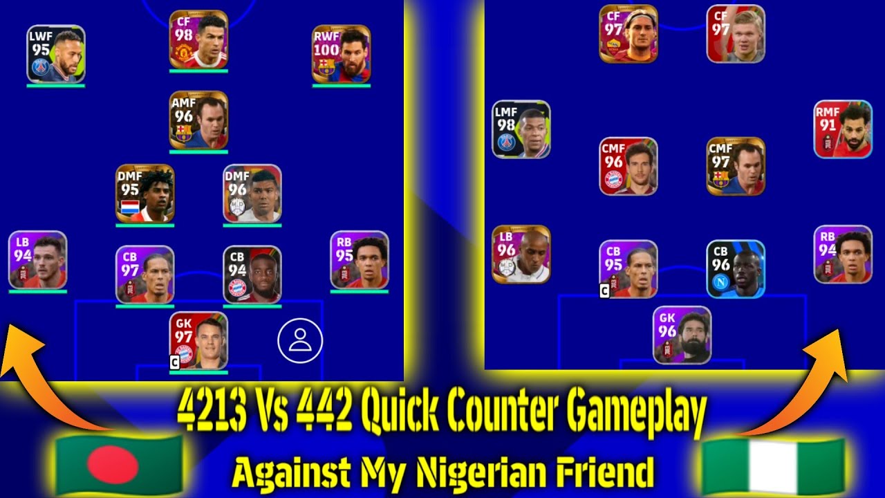 4213 Vs 442 Quick Counter Gameplay Against My Nigerian Friend 4213-vs-442-quick-counter-gameplay-against-my-nigerian-friend