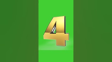 3D Gold Numbers Countdown with Voice Over | GREEN SCREEN