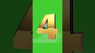 3D D Numbers Countdown With Voice Over Green Screen