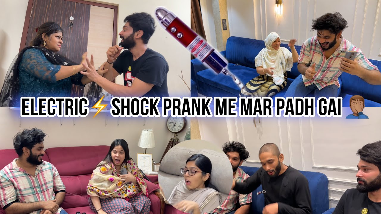 Electric Shock Diya Sabko Or Mar Padh Gai ☹️ | Electric Shock Prank | Fokats | Abresh & Zeeshan