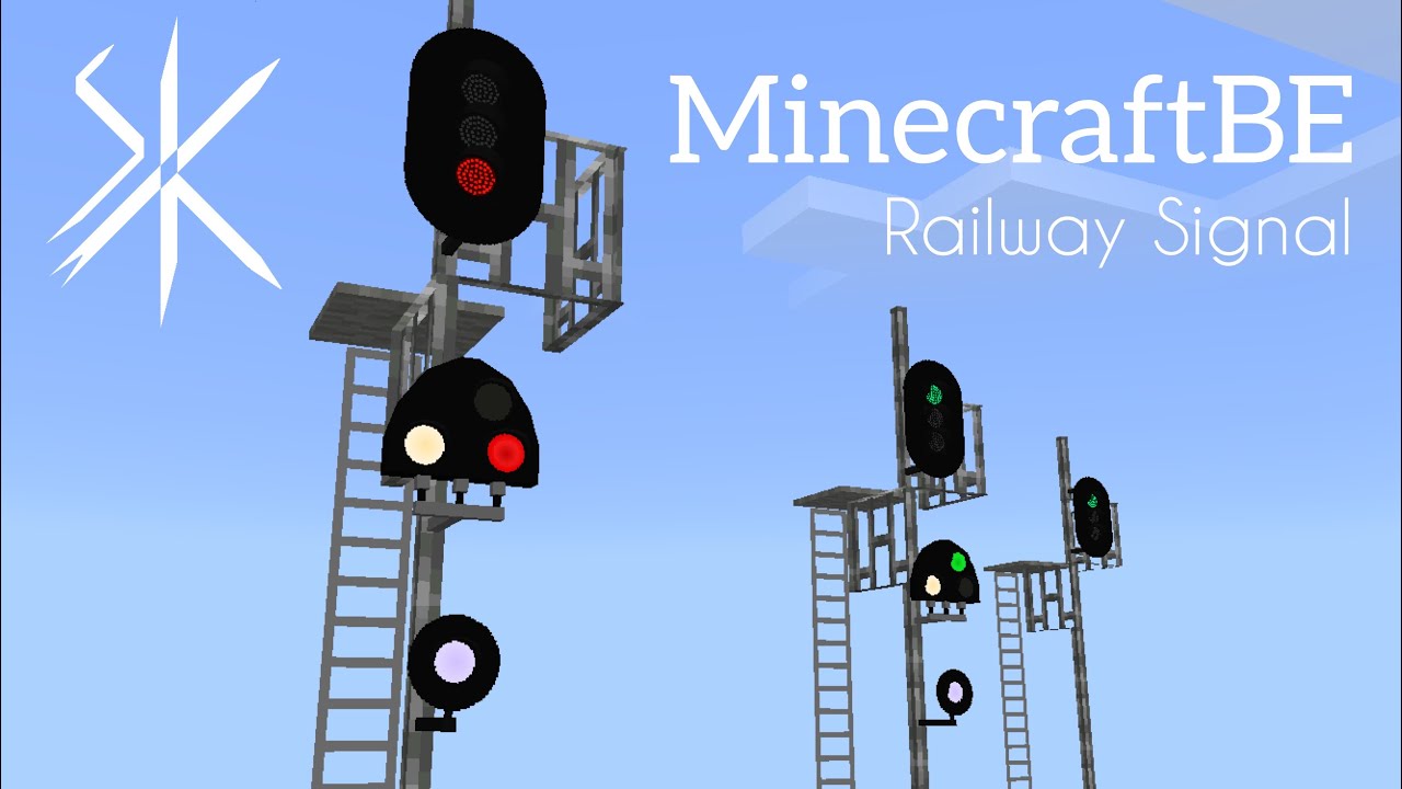 統合版に鉄道信号機 信号機アドオンを紹介 Minecraftbe Youtube