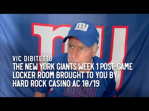 The New York Giants Week 1 Post-Game Locker Room brought to you by Hard Rock Casino AC 10/19