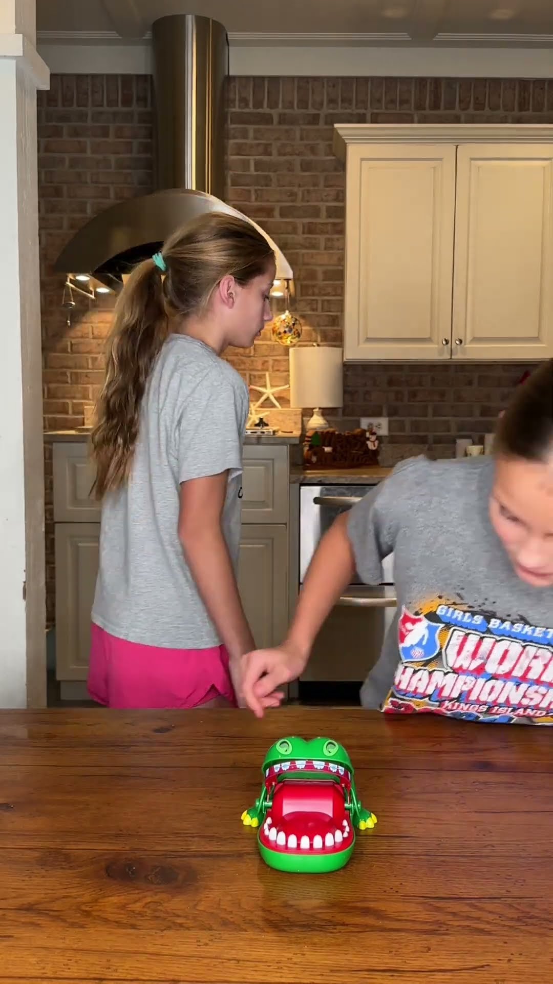 Alligator bite challenge! #funny #game #familyfun
