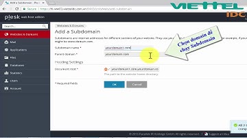 Hướng dẫn tạo Sub Domain trên hệ thống Hosting Plesk