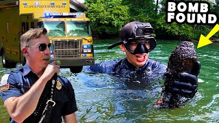 Bomb Found Near School! Bomb Squad Shocked Divers Found Dangerous Explosives!