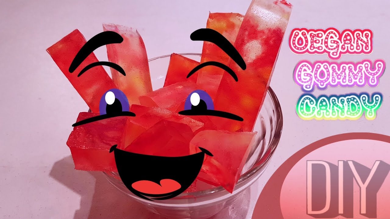 DIY HOME MADE DELICIOUS VEGAN GUMMY CANDY RECEIPE + ASMR EATING SOUNDS