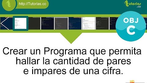 POO + sentencia if-else + Objective C (cuantos pares impares de una cifra)