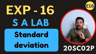 Ept 16 - Standarad deviation - Ms Excel  - S A Lab