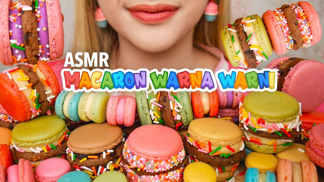 ASMR RAINBOW MACARONS COOKIES | ASMR Indonesia