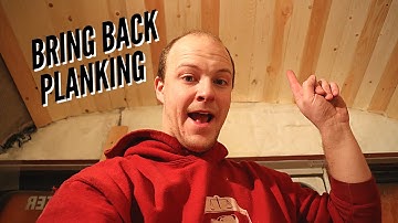 Skoolie Ceiling Planks Install - BUS CONVERSION EP.11