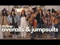 Styling jumpsuits  overalls outfit ideas for chilly weather